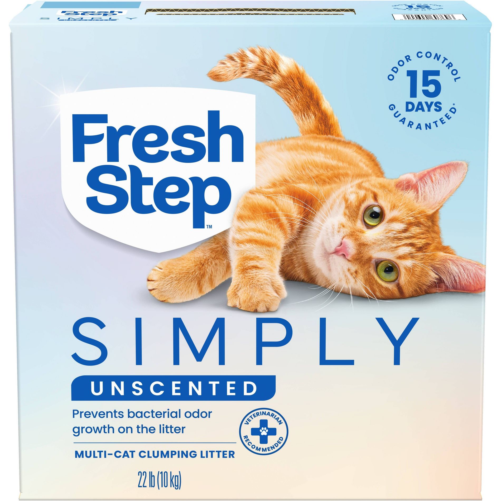 Fresh Step Simply Unscented Clumping Kitty and Cat Litter - 22lbs