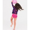 RuffleButts Baby/Toddler Girls UPF50+ Long Sleeve Zipper Rash Guard 2-Piece - 4 of 4