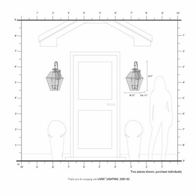 Charleston Elegance Polished Brass 3-Light Outdoor Lantern