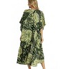Women's Satin Tropical Plant Print Open Front Kimo - umgee - 2 of 4