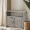 APRILSOUL 42.00"Wooden Patio Bar Table Set with Storage, Buffet Cabinet Sideboard for Outdoor and Indoor - 3 of 4