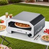 VEVOR Outdoor Pizza Oven, 16 in Propane Gas Pizza Maker, Portable Pizza-Cooker with  Electric Rotation, Thickened Pizza-Stone, Carry Bag, Black - 2 of 4