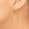 Black Bow Jewelry 3mm, 14k Yellow Gold Classic Round Hoop Earrings, 50mm (1 7/8 Inch) - 3 of 4