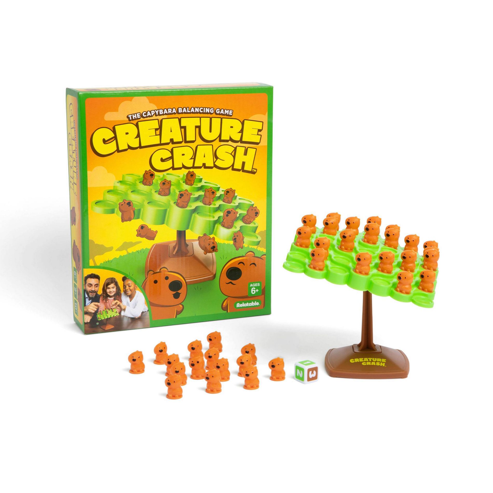 Capybara Crash Toppling Tower by What Do You Meme?: Creative Thinking Classic Board Game, 2+ Players, 5-15 Min Game