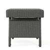 Lyngins Faux Rattan Outdoor End Table, 24" Wide Wicker Accent Table for Patio or Garden Use, Patio End Table, Outdoor Side Table - 4 of 4