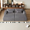 GDFStudio Candy 2 pcs Oversized Corduroy 150" W Upholstered Sofa Bed, 75" D Chaise Lounge - 4 of 4