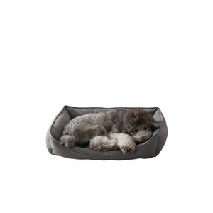 Arlee Home & Pet Cresent Lounger Orthopedic Eco-Friendly Memory Foam Dog Bolster Bed - Gray - L - 1 of 4