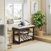 VYNXARIA Espresso Bamboo Shoe Bench - 3 - Tier, Cushioned, Adjustable for Multiple Spaces - 2 of 4