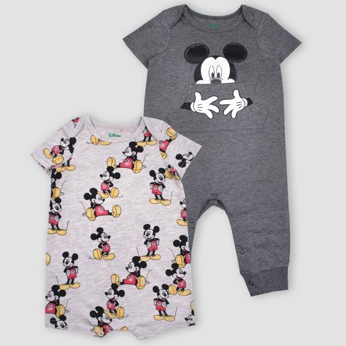 Disney Mickey Mouse Baby Boys 2 Pack Pants 12 Months Black/Gray :  : Clothing & Accessories