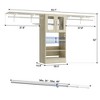 Aheaplus 4FT-8FT Wardrobe Organizer System with 2 Doors, Laundry Room Storage Cabinet with Drying Rack - 2 of 4