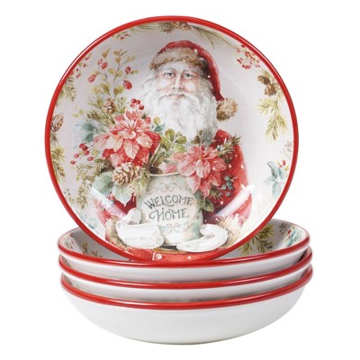 30oz 4pk Earthenware Christmas Story Soup Bowls - Certified International