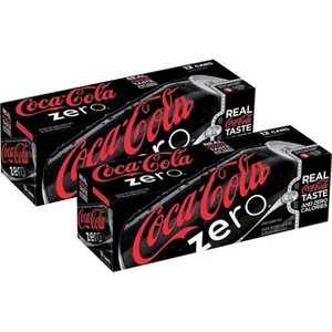 Coca Cola Coke Zero Sugar, 12 Fl Oz (Pack of 24) - 1 of 2