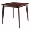 Pauline Dining Table Walnut - Winsome: Solid Wood, Square Shape, Seats 4 - image 2 of 4