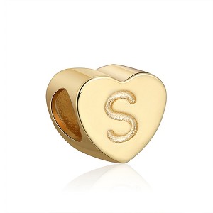 Initial Heart Charms Gold Over Sterling Silver Womens Ginger Lyne Collection - 1 of 4
