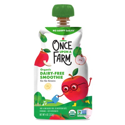 Once Upon A Farm Go-Go Greens Organic Dairy-Free Kids' Smoothie - 4oz Pouch