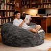 Hooseng Bean Bag Chair, Soft Bean Bag Chair with Filler and Armrests, Lazy Sofa Comfy Chair, Stuffed Big Accent Sofa Chair, Grey - 2 of 4