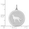 Black Bow Jewelry Sterling Silver Laser Etched English Setter Dog Pendant, 19mm - 4 of 4