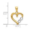 Black Bow Jewelry 14k Yellow Gold and White Rhodium Infinity Heart Pendant, 13mm - 4 of 4
