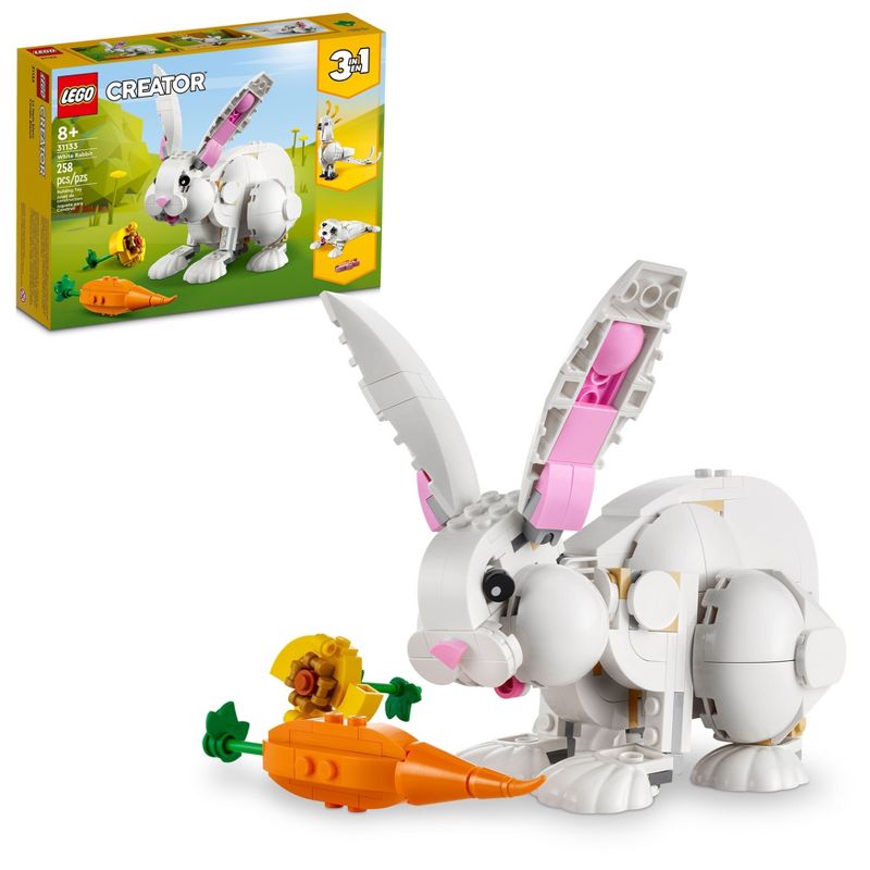 LEGO Creator 3in1 White Rabbit Toy Animal Figures Set 31133, 1 of 11