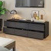 Famapy Sophisticated Black Striped 6 - Drawer Cabinet / Dresser / TV Stand: A Blend of Style and Function for Multiple Uses - 3 of 4