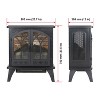 NicBex Electric Fireplace Freestanding Remote Control Stove Heater Fireplace with High Quality Touch Button & 4 Levels Adjustable Brightness,Black - 3 of 4