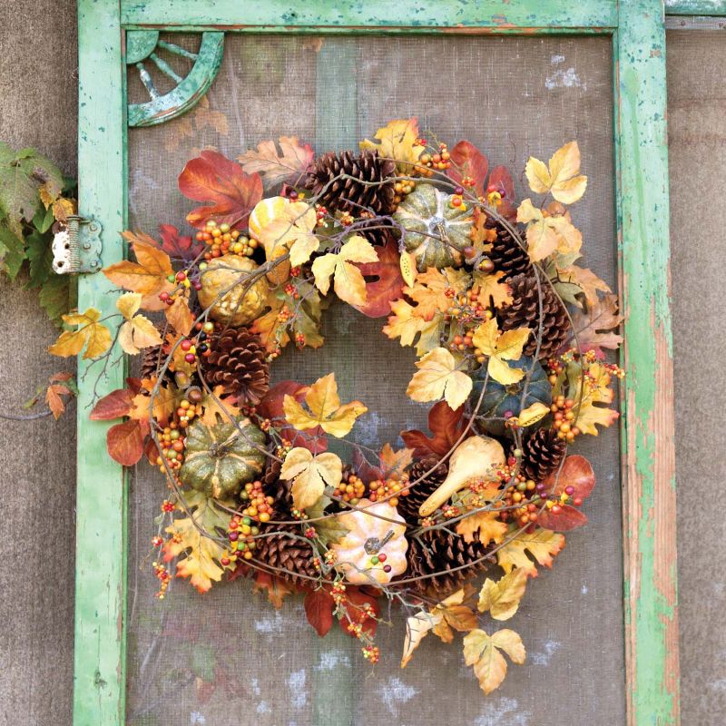 Park Hill Collection Bountiful Harvest Wreath, Large, 1 of 3