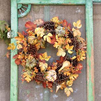 Park Hill Collection Bountiful Harvest Wreath, Large