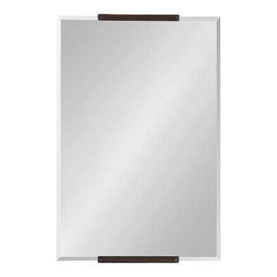 Bronze Frameless Rectangular Wall Mirror with Beveled Edges