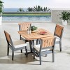 Space-Smart Patio Dining Ensemble: Engineered Composite Table & Ventilated Support Back Seating Group - 3 of 4