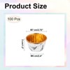 Unique Bargains Round-Pattern Greaseproof Single-sided Aluminum Foil Cupcake Liners 100 Pcs - 2 of 4