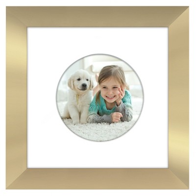 Americanflat 6" x 6" Picture Frame with Mat - Round & Heart Designs - Stylish Decor for Living Rooms, Dorms, Offices & More