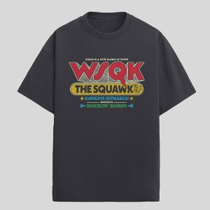 Men's Stranger Things WSQK The Squawk Radio Graphic T-Shirt - Black - 1 of 3