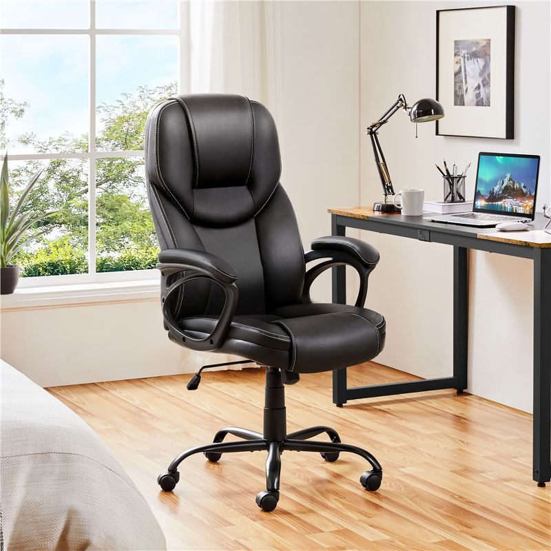 Yaheetech Faux Leather Executive Office Chair with Ergonomic High Back, 2 of 8