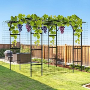 DoCred Large Outdoor Garden Arch Trellis for Climbing Plants, 87'' H x 118'' L x 79'' W Large Grape Vine Trellis Arch Arbor Gazebo - 1 of 4