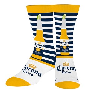 Odd Sox, Corona Extra Stripes, Funny Novelty Socks, Large - 1 of 4