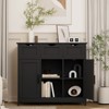 BEAFUP Storage Cabinets,Wooden Floor Cabinet,with Drawers and Shelves Storage Cabinets,Accent Cabinet for Living Room,Bedroom,Bathroom - 2 of 4