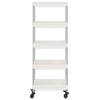 vidaXL 5-Tier Kitchen Trolley White 16.5 in.x11.4 in.x50.4 in. Iron and ABS - 3 of 4