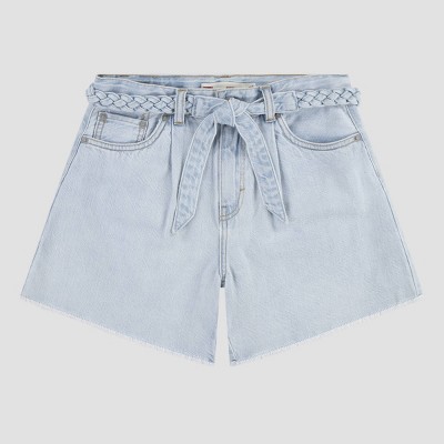Levi's® Girls' Pleated Shorts - Light Wash