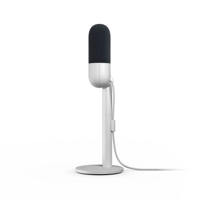 White USB Condenser Microphone with Stand and Pop Filter