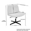 QingMoon Criss Cross Chair, Adjustable Swivel Office Chair, Wide Seat Desk Chair, Corduroy Fabric Vanity Chair for Home Office and Bedroom - 4 of 4