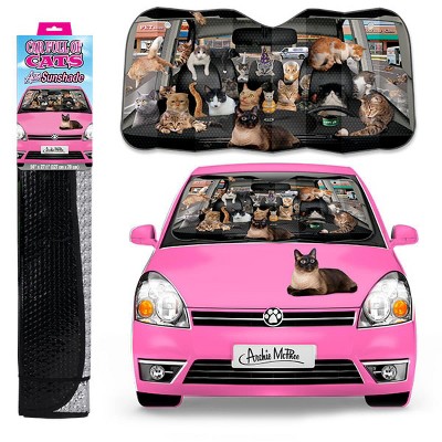 Accoutrements Auto Sunshade, Car Full Of Cats