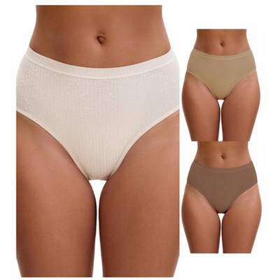 INSPIRE CHIC Women's High Waisted Butt Lifter Briefs Tummy Control Underwear, Available in Plus Size 3 Packs
