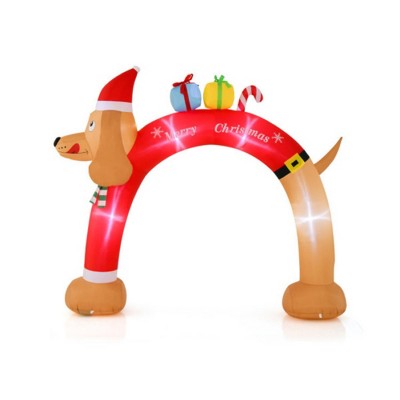 Syemin Inflatable Holiday Decorations Inflatable Christmas Arch Decoration Christmas Decor Inflatable Outdoor Decoration, Red, 120"*40"*96"
