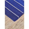 Blue Wool Striped Hand Woven Area Rug - 4 of 4