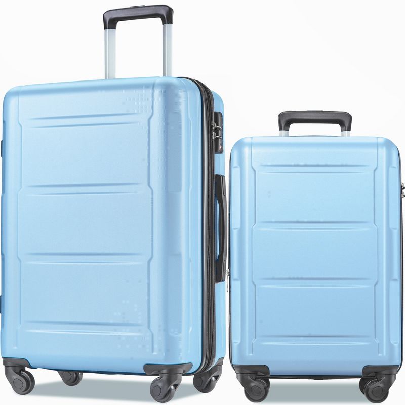 2 PCS Expanable Luggage Set, Hardside Spinner Suitcase with TSA Lock-ModernLuxe, 2 of 9
