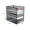 TRU RED 6 Compartment Wire Mesh File Organizer Matte Black TR57565-CC - 3 of 4