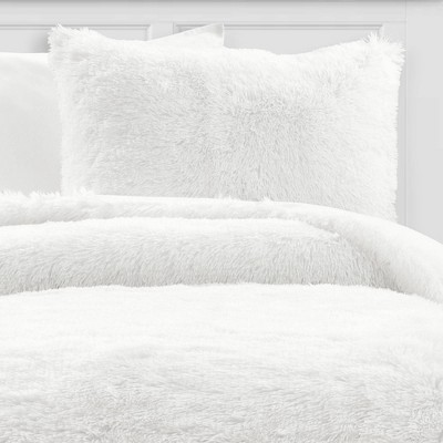 Twin-XL White Faux Fur Kids Comforter Set