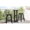 vidaXL Bar Table Black 21.7" x 21.7" x 42.1" HDPE - 2 of 4