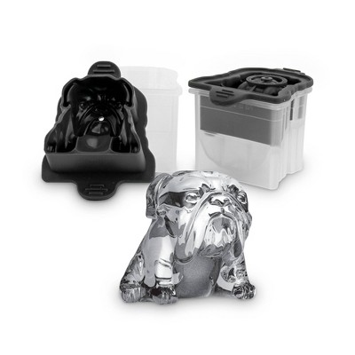 Silicone Ice Cube Tray Bulldog 4 Cavity Bulldog Drink Tray Fun