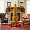 Northlight 6' Prelit Artificial Christmas Tree Gold Tinsel Pencil - Clear Lights - 3 of 4